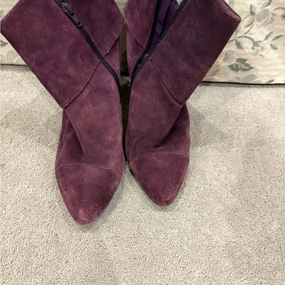 Elegant Purple Suede Women's Boots